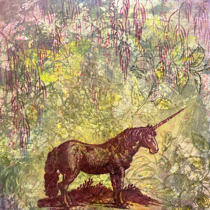 'Unicorn' Textile painting