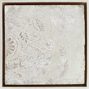 White lace plaster painting