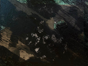 'It started green' mixed media painting