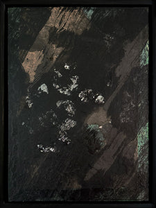 'It started green' mixed media painting