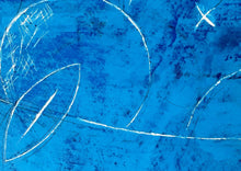Load image into Gallery viewer, Blue apples plaster painting