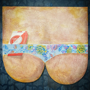 Les Fesses plaster painting