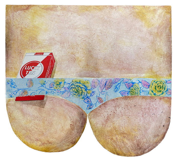 Les Fesses plaster painting