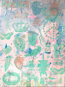 'Everything is connected' Textile painting
