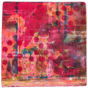 Furoshiki 5 -  fibre art snake and ladders