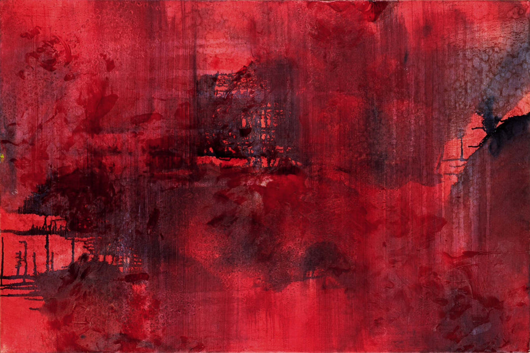 Red oil painting
