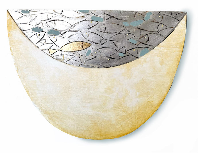 Abundance Fish plaster painting