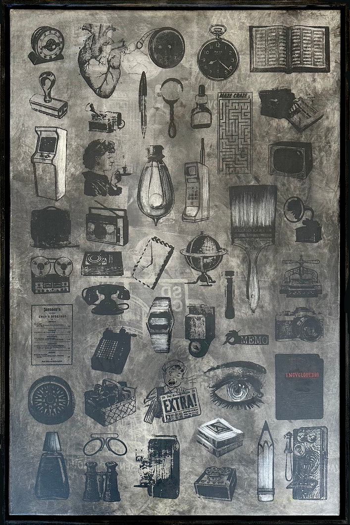 'Apps' Textile painting