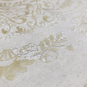 White lace plaster painting