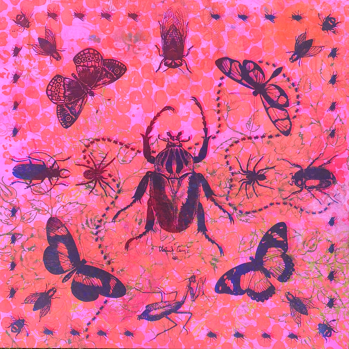 'Bug life' Textile painting