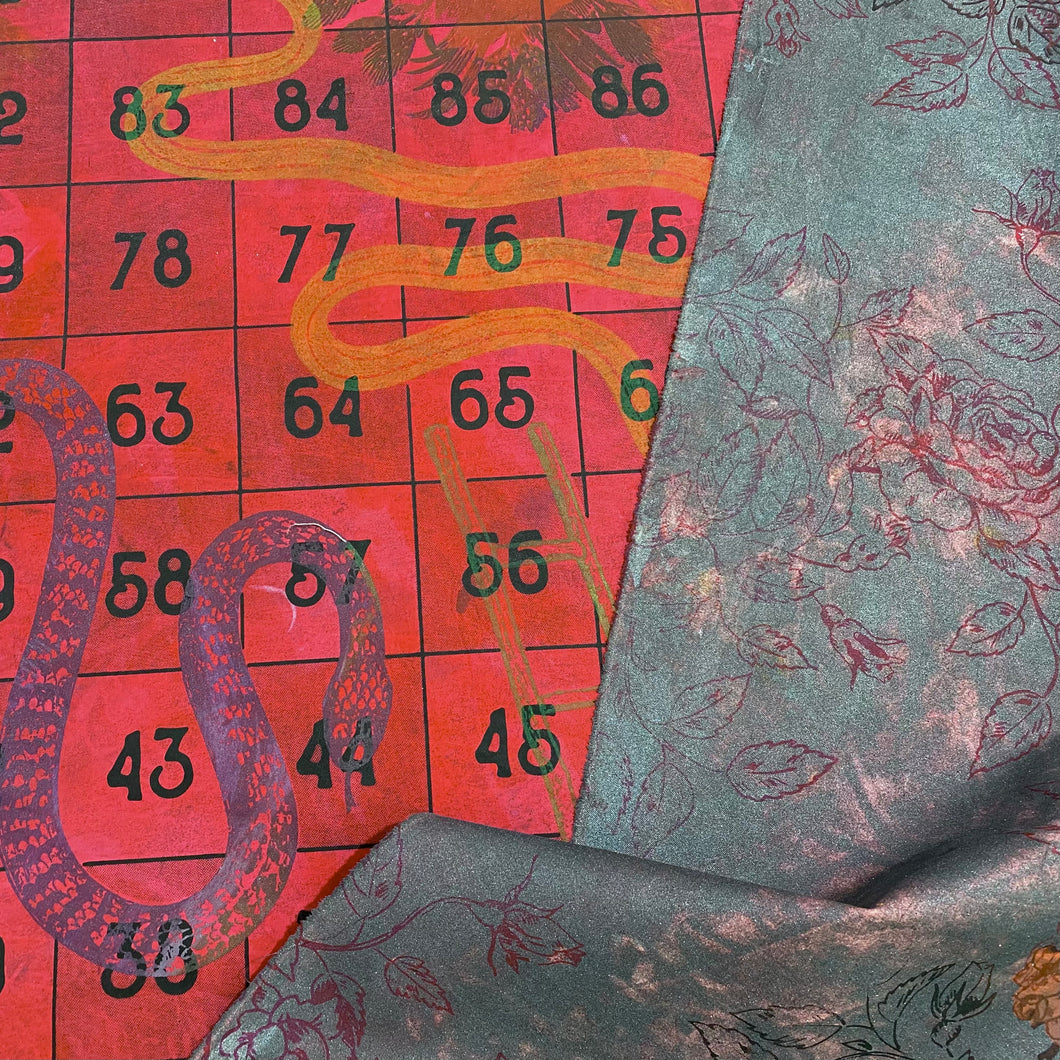 Furoshiki 3 roses and snake & ladders game