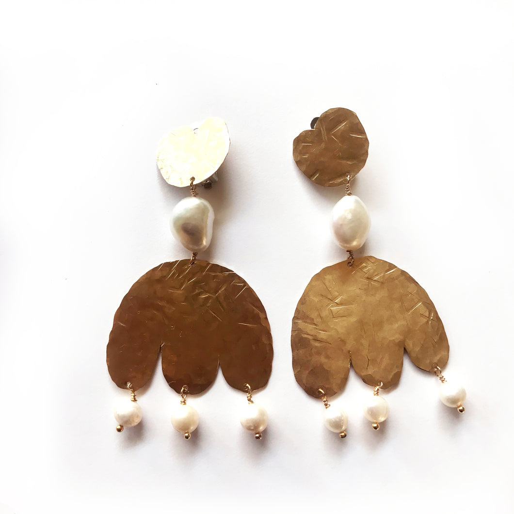 Baroque Upside Down Tulips earrings